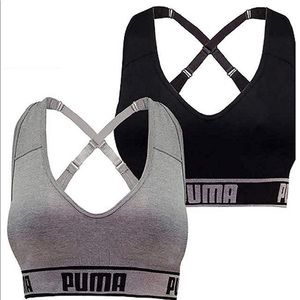 Brand New Black and Grey Puma Sports Bras!